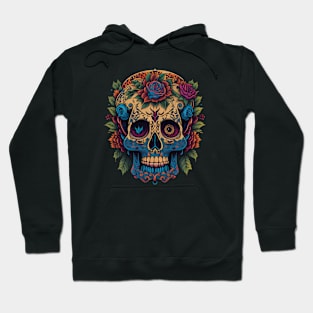 Embrace the Spirit of Día de los Muertos with Sugar Skull Art Hoodie